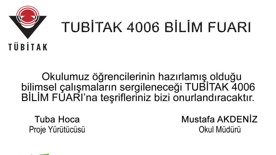 4006-TÜBİTAK Bilim Fuarımıza Davetlisiniz